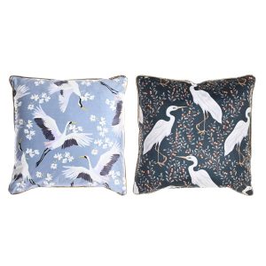Set 2 cojines garzas cuadrados
