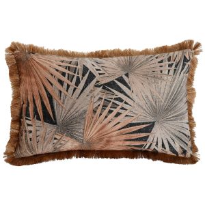 Cojín marrón palmeras rectangular