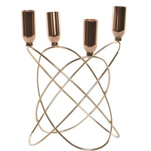 Candelabro dorado metal átomo