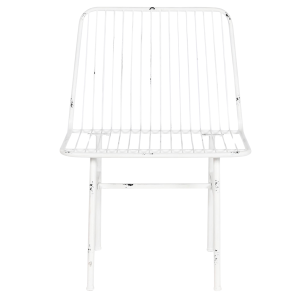 Sillón blanco metal desgastado