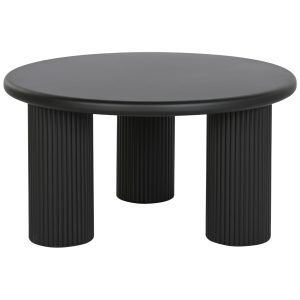 Mesa aux redonda 3 patas negra