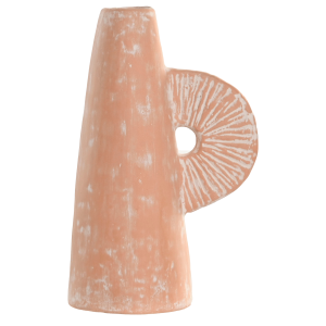 Jarrón terracota asa mandarina